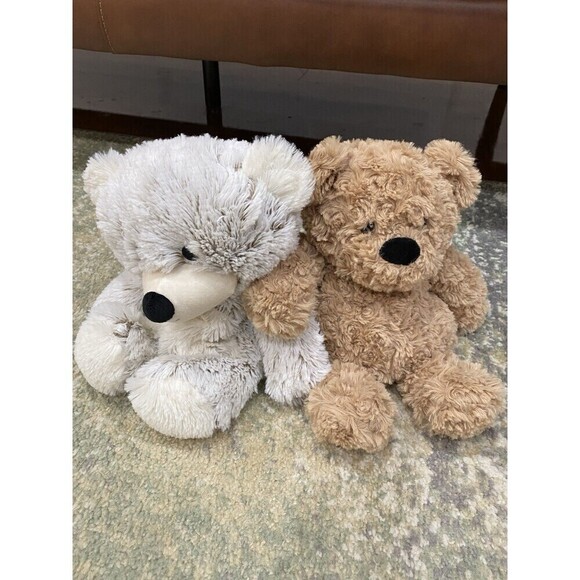 SET (2) Warmies Soothing Therapy Marshmallow & Brown Bear Plushes Microwavable - Picture 1 of 10